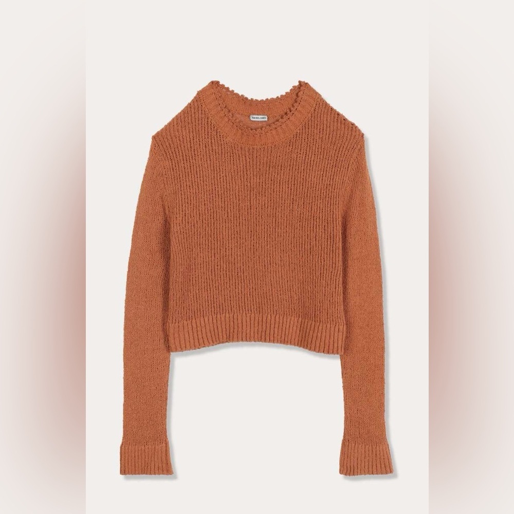 Rachel Comey Barca Rust Orange Sweater Lightweight‎ cropped knit pullover